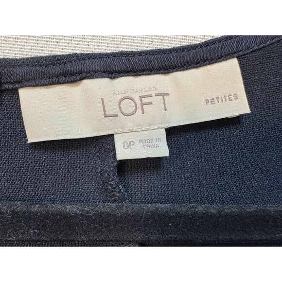 Ann Taylor LOFT Petite Dress OP Black Cap Sleeve A-Line Short Sleeve - Picture 2 of 8